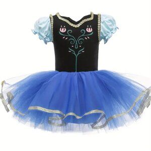 Princess Frozen Princess Ana Tutu Romper Leotard Dress Girls Costume